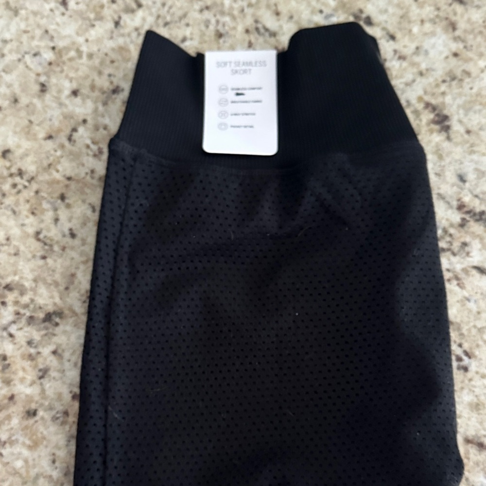 PINK Victoria's Secret Black Perforated Shorts